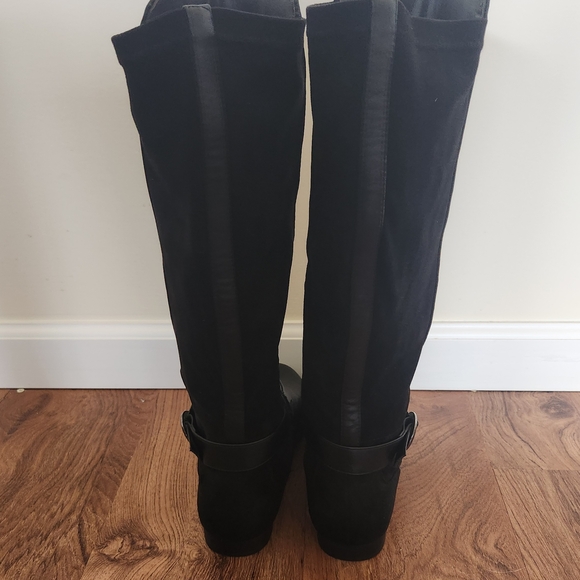 WIDE CALF Black Boots Women's Knee-High - Picture 2 of 3